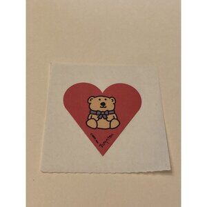 Vintage 80s Boynton Sticker Bear With Red Heart